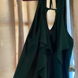 Deep green tank top.